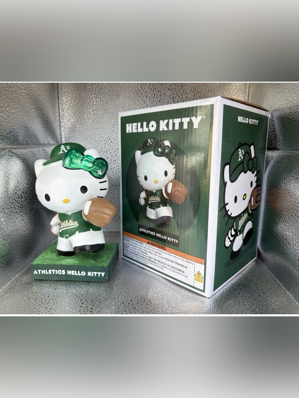 Hello Kitty Oakland A's Baseball Bobblehead. 2026 SGA new in box